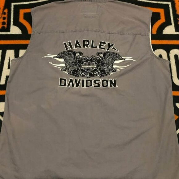 Harley-Davidson Button Shirt Large Men, Embroidery Design - Picture 1 of 6